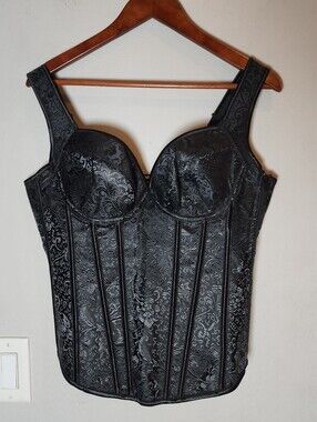 Kimring Corset Black Pattern Women's Size XL